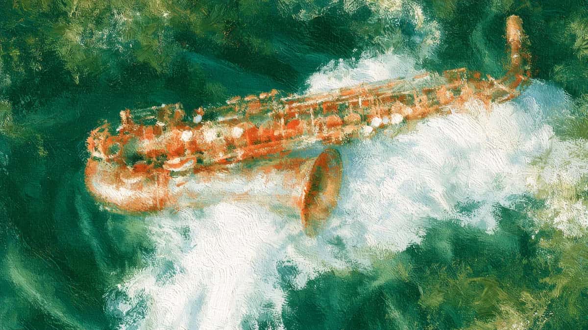 Shipwreck aerial view with turquoise ocean waves and white foam, sandy seafloor visible