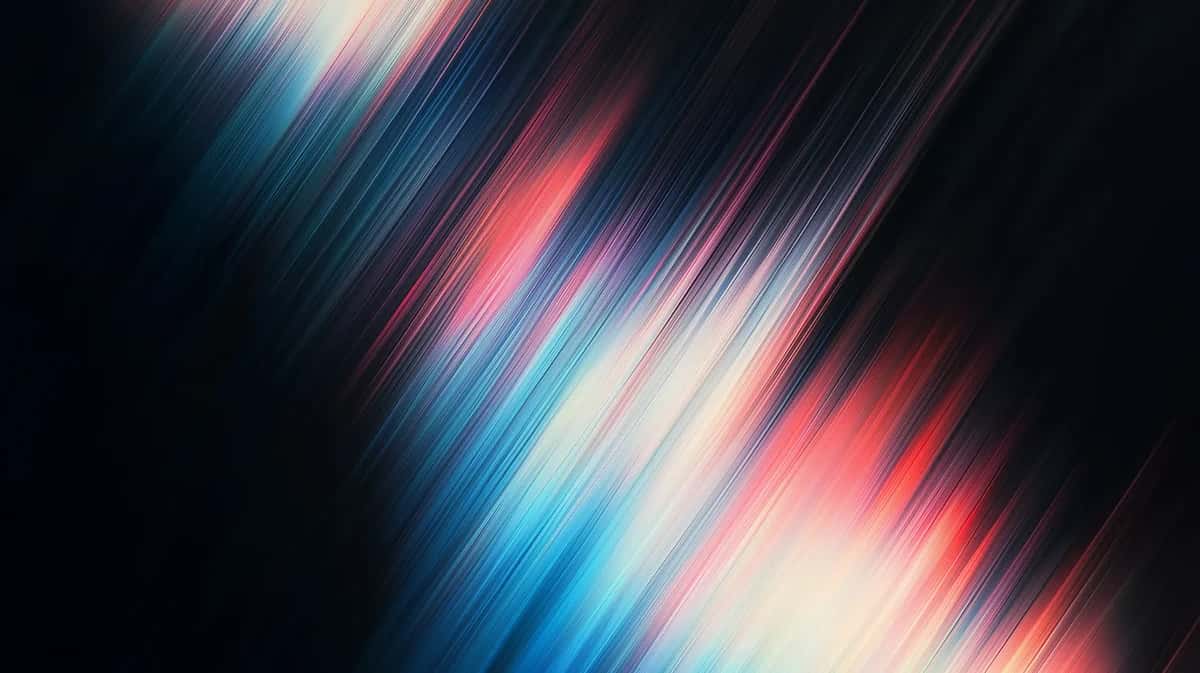 Abstract motion blur gradient with blue, white, and red streaks diagonal composition