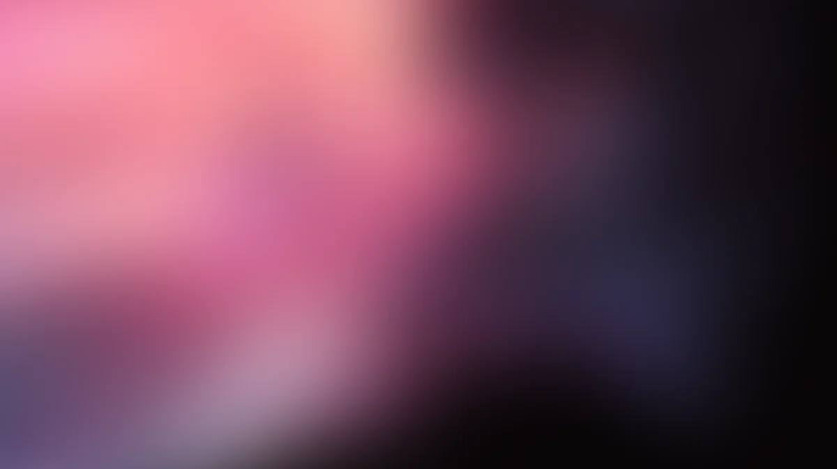 Soft gradient background transitioning from pink and magenta to deep purple and black