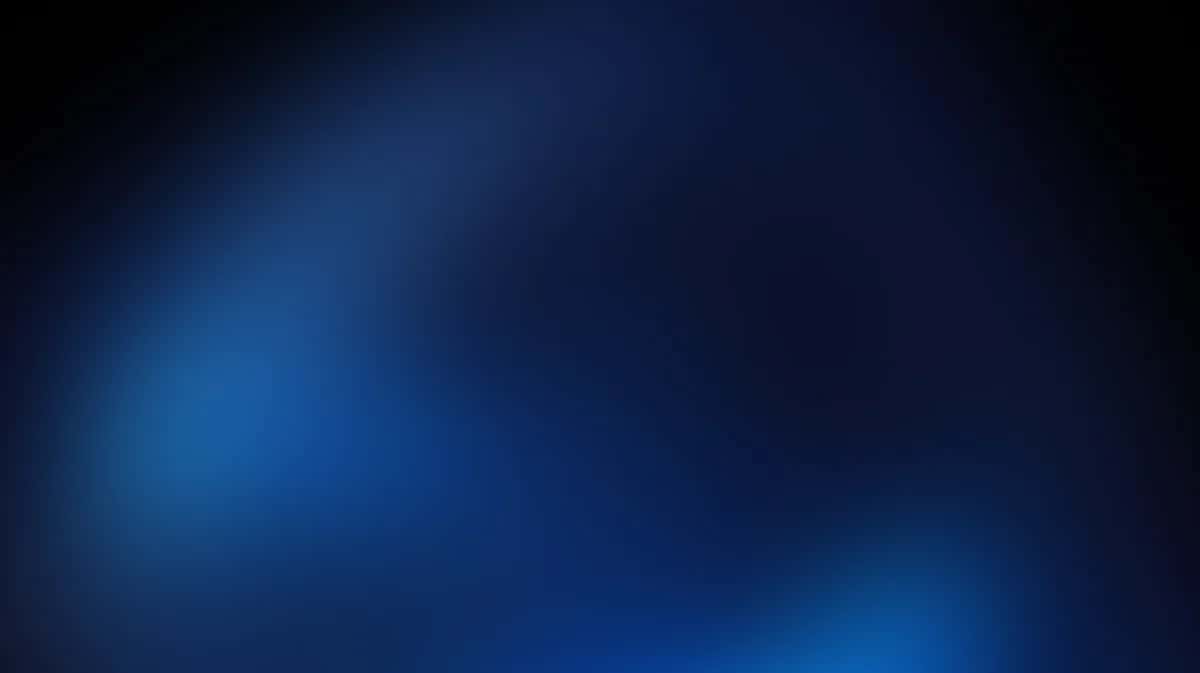 Dark blue gradient background with soft light rays and blurred bokeh effects