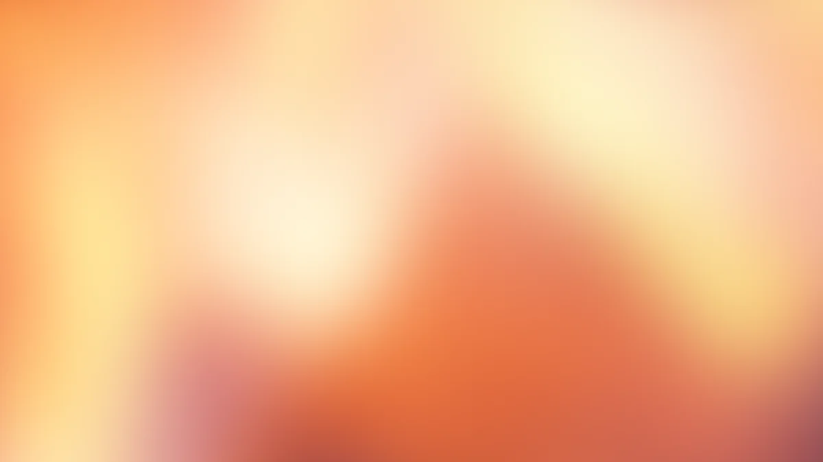 Soft blurred gradient background, warm orange and peachy tones with cream highlights