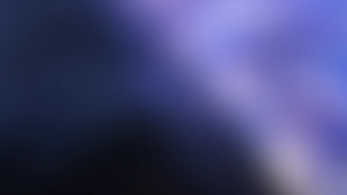 Abstract gradient background with dark blue purple transitioning to soft lavender and white light