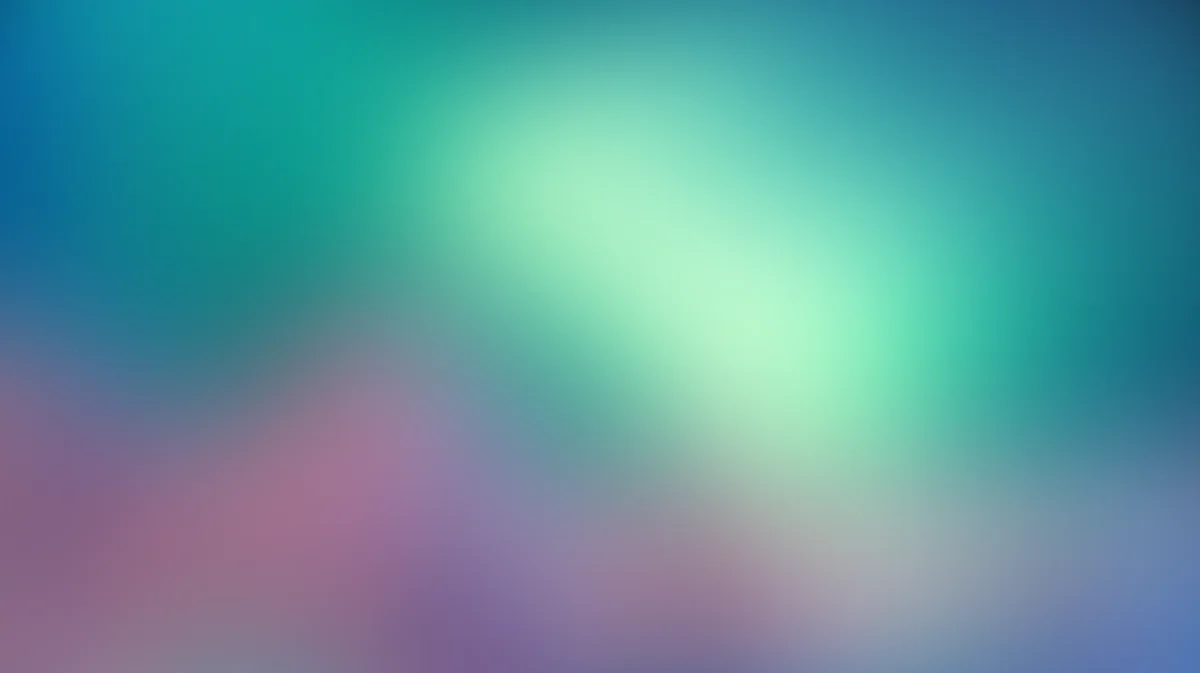 Soft gradient background transitioning from teal and turquoise to pink and purple with bright center light