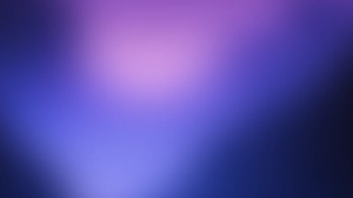 Abstract gradient background, purple and blue light rays fading to dark edges