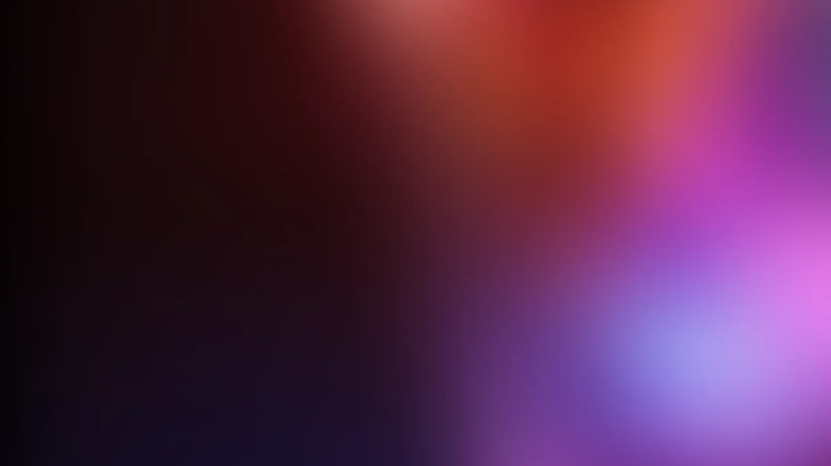 Abstract gradient background blending deep purple, magenta, and dark tones with soft light blur