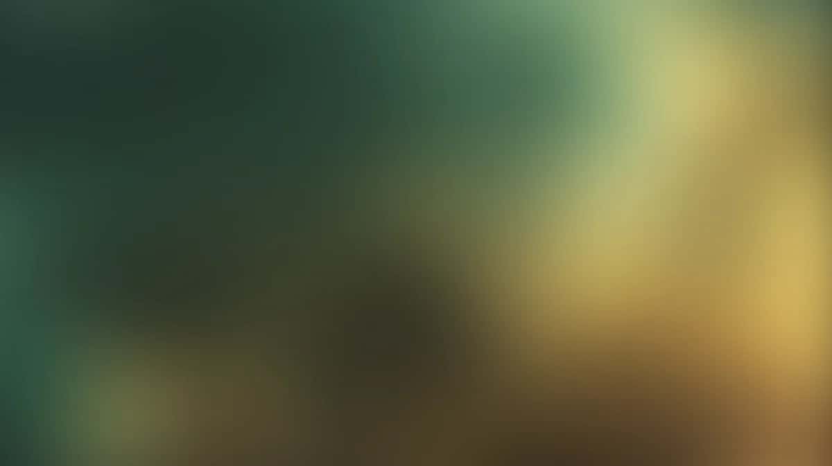 Soft blurred gradient of teal green and golden ochre with dark center
