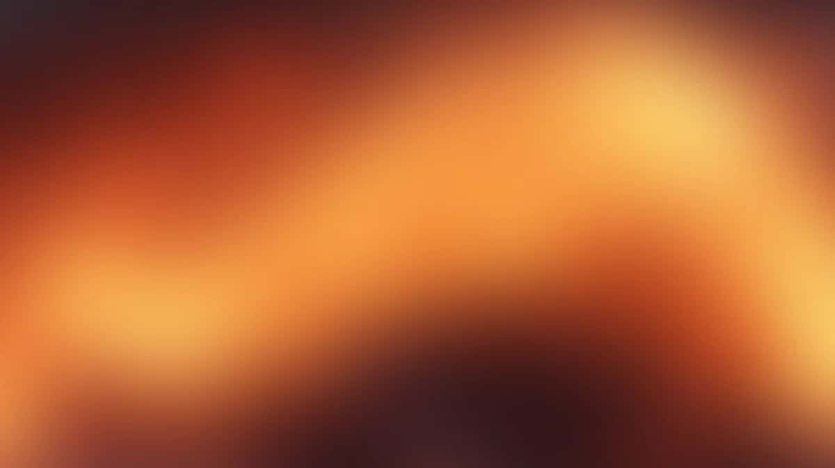 Warm gradient background, orange and gold tones blending to dark center, soft blur effect