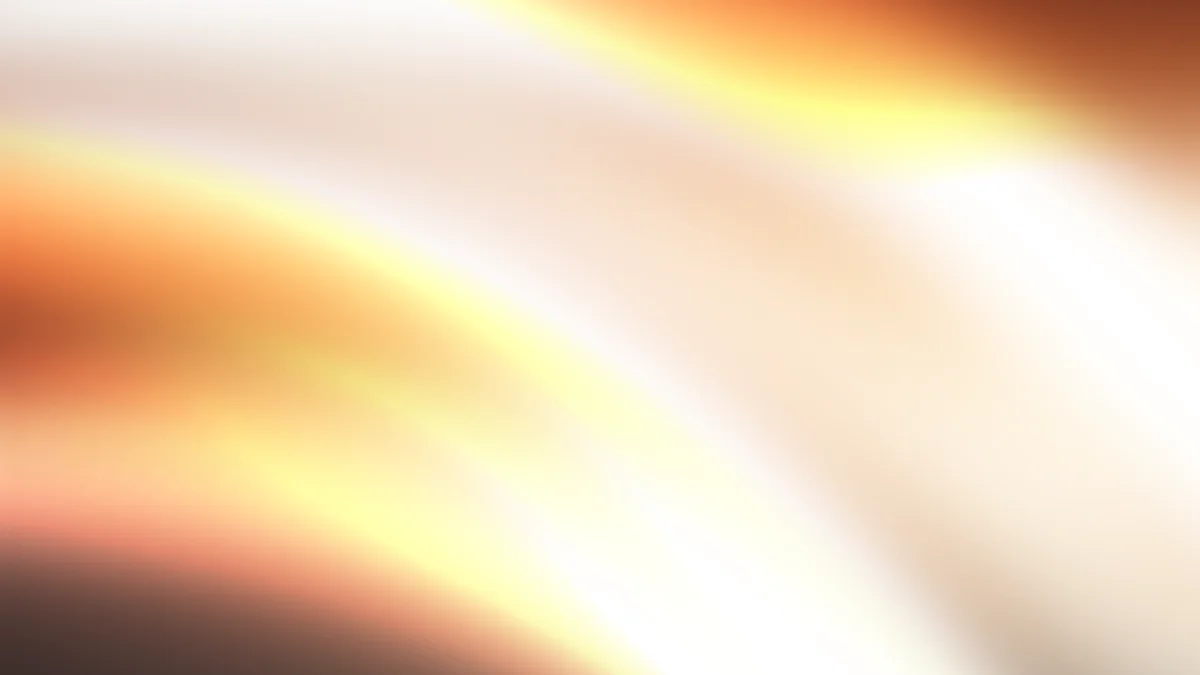 Soft golden gradient blur with warm orange and white light streaks, high exposure bokeh effect